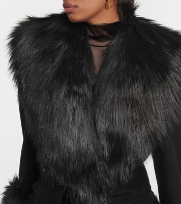 Cappotto in lana e cashmere con pelliccia sintetica | Dolce&Gabbana