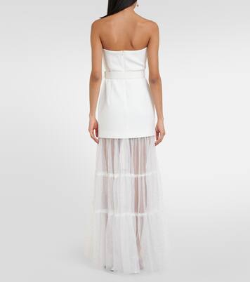 Bridal Mirabella tulle and crêpe gown | Rebecca Vallance