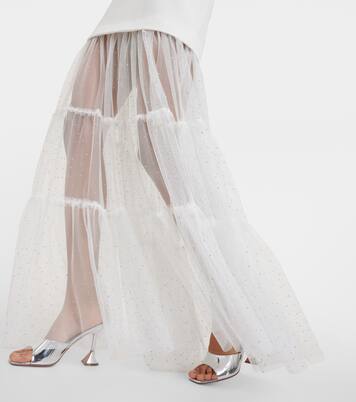 Bridal Mirabella tulle and crêpe gown | Rebecca Vallance