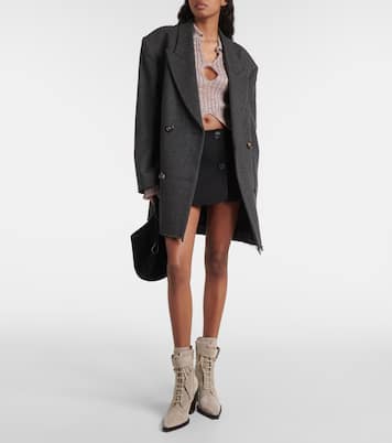 Schnürstiefel Myos 80 aus Veloursleder | Jimmy Choo