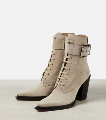 Schnürstiefel Myos 80 aus Veloursleder | Jimmy Choo