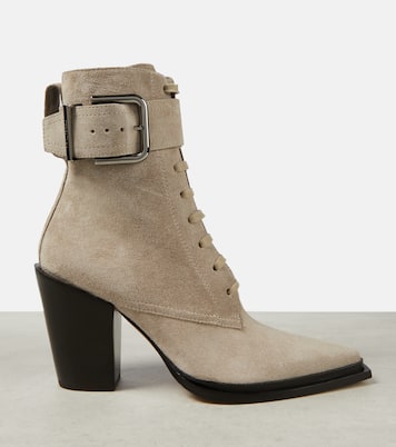 Schnürstiefel Myos 80 aus Veloursleder | Jimmy Choo