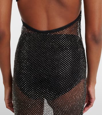 Maxikleid Inaya aus Mesh mit Kristallen | Simkhai