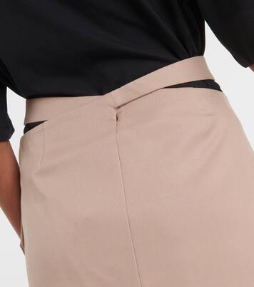 Falda envolvente de gabardina de lana virgen | The Attico