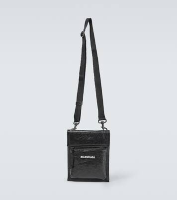 Pouch Explorer en cuir à bandoulière | Balenciaga