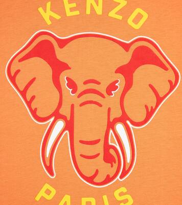 Printed cotton jersey T-shirt dress | Kenzo Kids