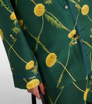 플로럴 실크 포플린 파자마 셔츠 | Burberry