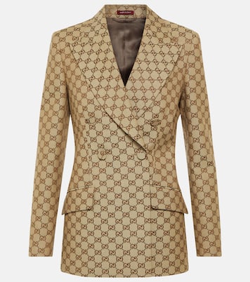 GG Canvas double-breasted blazer | Gucci