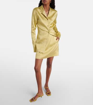 High-Rise-Minirock aus Satin | Toteme