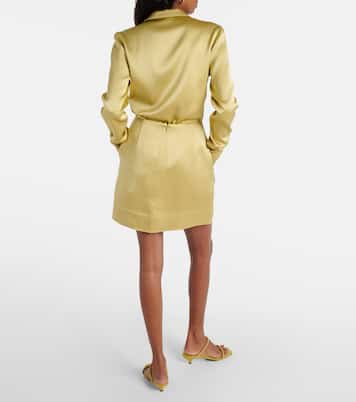 High-Rise-Minirock aus Satin | Toteme