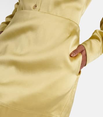 High-Rise-Minirock aus Satin | Toteme