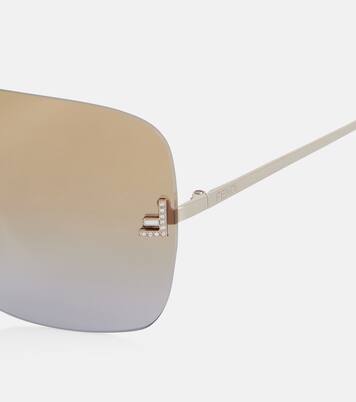 Fendi First Crystal square sunglasses | Fendi