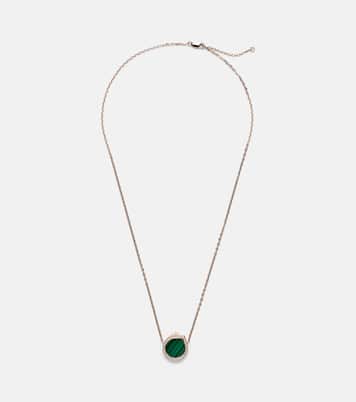 Antifer 18kt rose gold pendant necklace with malachite and diamonds | Repossi