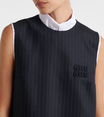 Minikleid aus Wolle und Baumwolle | Miu Miu