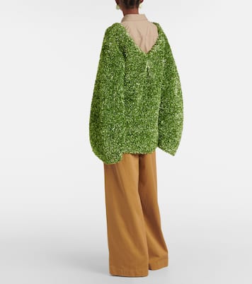 Pull oversize en lamé | Dries Van Noten