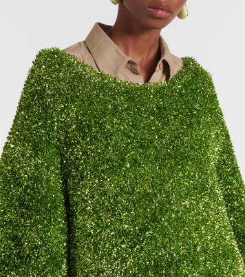 Pull oversize en lamé | Dries Van Noten