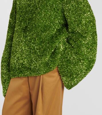 Pull oversize en lamé | Dries Van Noten