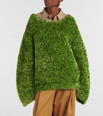 Pull oversize en lamé | Dries Van Noten