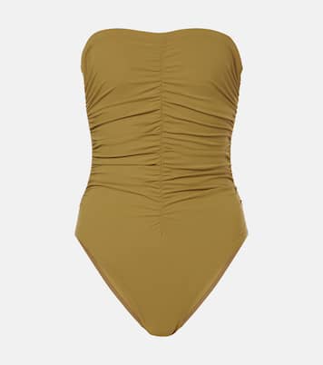 Gathered bandeau swimsuit | Karla Colletto