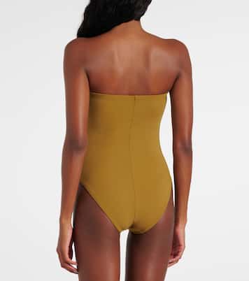 Gathered bandeau swimsuit | Karla Colletto