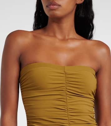 Gathered bandeau swimsuit | Karla Colletto