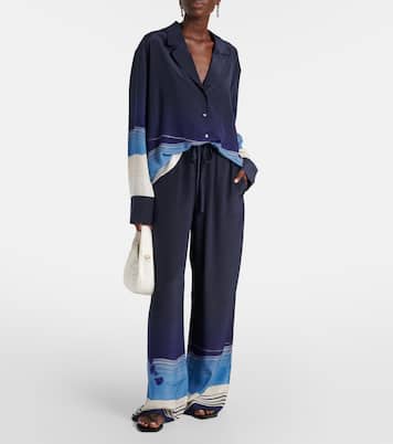 Pantalon ample Mariner en crêpe de soie | SIR