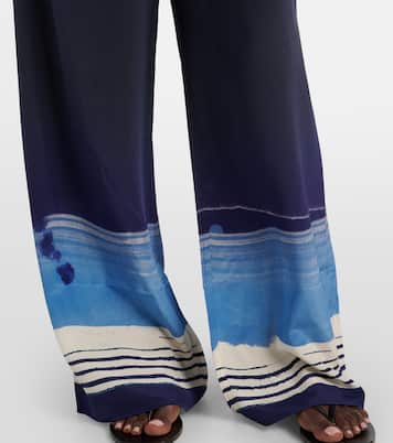 Pantalon ample Mariner en crêpe de soie | SIR