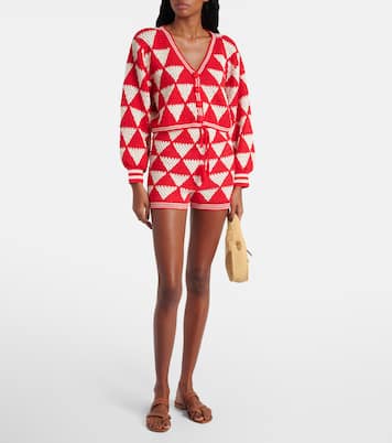 High-Rise Shorts Malia aus Häkelstrick | Anna Kosturova