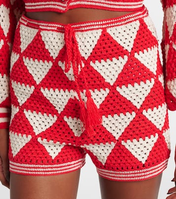 High-Rise Shorts Malia aus Häkelstrick | Anna Kosturova