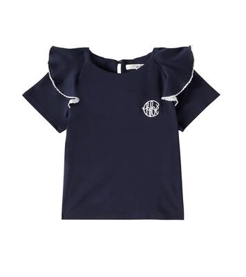 Embroidered cotton jersey top | Chloé Kids