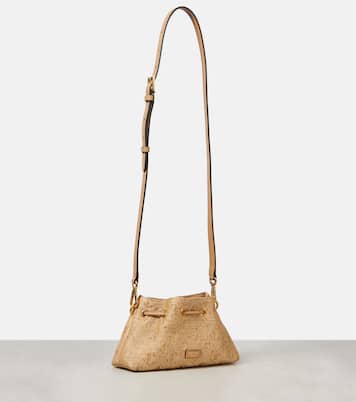 Bon Bon Small raffia bucket bag | Jimmy Choo