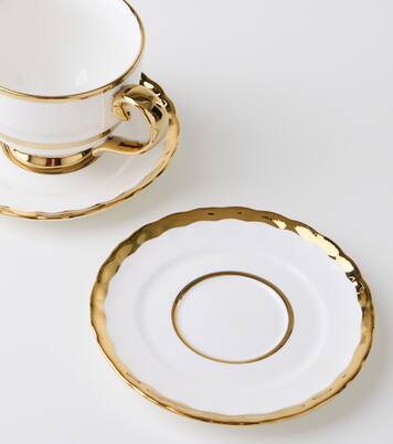 Set Golden Fins aus zwei Teetassen und Untertassen by Jan Wolleswinkel | Polspotten