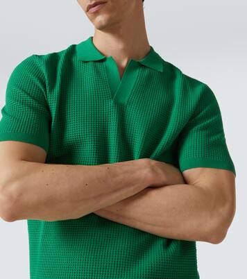 Roddy waffle-knit mesh polo shirt | Orlebar Brown