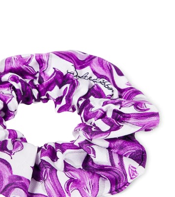Majolica printed silk scrunchie | Dolce&Gabbana Kids