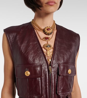 Belted leather vest | Chloé