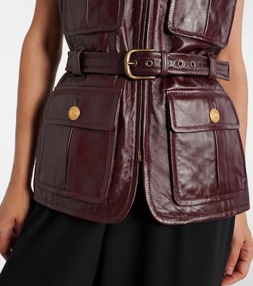 Belted leather vest | Chloé