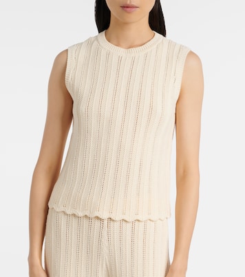 Zabou scalloped pointelle cotton top | Altuzarra