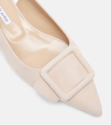 Maylura suede slingback flats | Manolo Blahnik