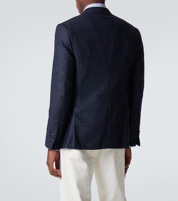 Blazer en laine et soie à carreaux | Thom Sweeney