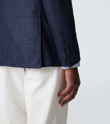 Blazer en laine et soie à carreaux | Thom Sweeney