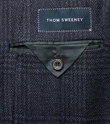 Blazer en laine et soie à carreaux | Thom Sweeney