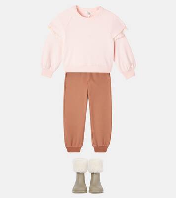 Sudadera de algodón con encaje | Chloé Kids