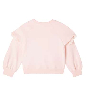 Sudadera de algodón con encaje | Chloé Kids