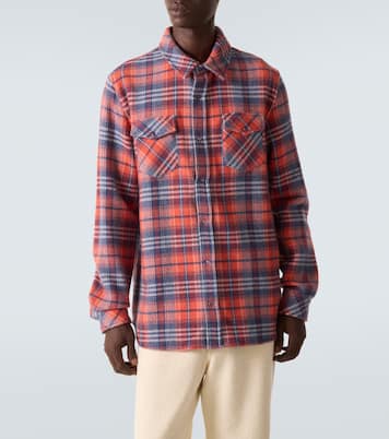 Americana cashmere shirt with amethyst | God's True Cashmere