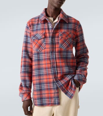 Americana cashmere shirt with amethyst | God's True Cashmere