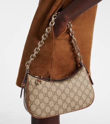 GG Emblem Small canvas shoulder bag | Gucci