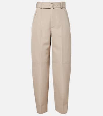 Pantalon droit à taille haute en laine | Bottega Veneta