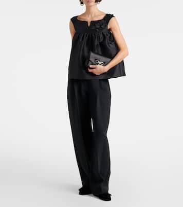 Soft Bow Mini embellished satin clutch | Jimmy Choo