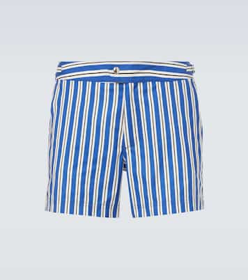 Striped poplin swim trunks | Tom Ford