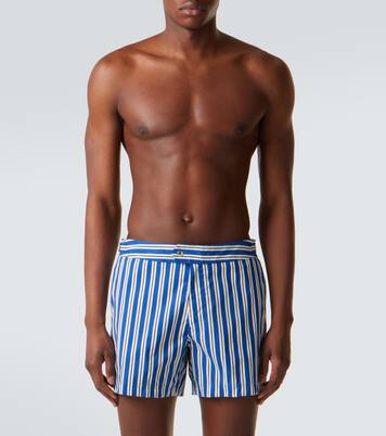 Striped poplin swim trunks | Tom Ford